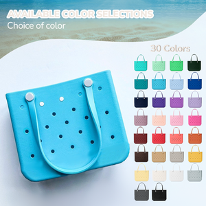 Sac de plage en EVA personnalisé avec logo, vente en gros d'usine, sac à main en caoutchouc tendance pour l'été, sac à dos étanche en silicone EVA - Product Image 4
