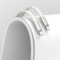 Cable de Carga USB-C a USB-C de Nailon Delgado de 60W y 1.5m para Computadora, con Carga Rápida y Transmisión de Datos, Venta al Por Mayor de Fábrica