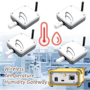 4 Sets <b>Temperature</b> Humidity Wireless Sensor For Laboratory environment monitoring, User Programmable - Product Image 1