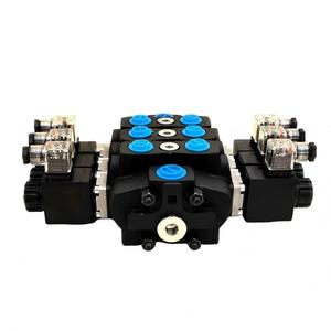 Vanne de commande directionnelle sectionnelle hydraulique à solénoïde Huamao 90L/min (15kg) pour machines de construction, agricoles et industrielles - Product Image 2