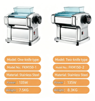 Machine à pâtes électrique multifonctionnelle pour usage domestique, moteur entièrement en cuivre, presse à nouilles automatique en acier inoxydable et machine à étaler la pâte