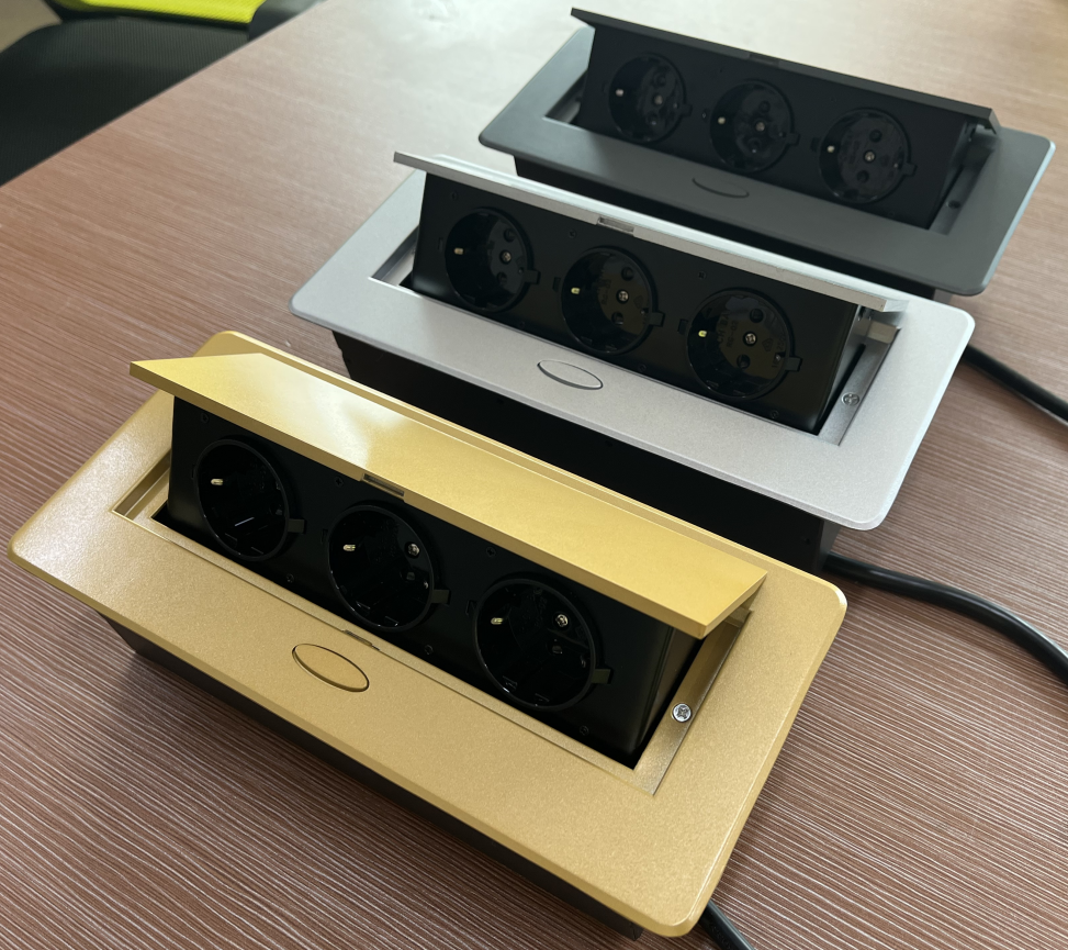 Мебельные розетки, настольная утопленная электрическая розетка для офиса с USB-зарядкой