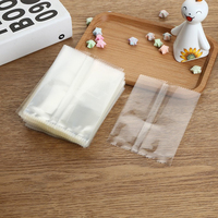 Sachet D'emballage Transparent Plat Givré OPP CPP à Soufflet pour Gâteaux Sucreries Snacks avec Découpe en Dents de Scie