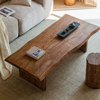 Table basse de salon minimaliste en bois de noyer moderne, design de designer