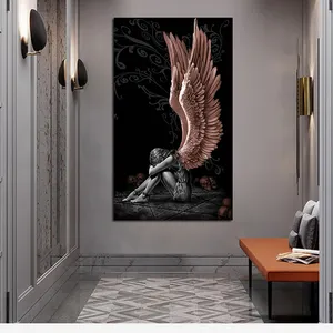 Engel und Dämonen Leinwand Malerei ohne Rahmen grau Charakter Poster und druckt Wand kunst Bild für Wohnzimmer Home Decoration