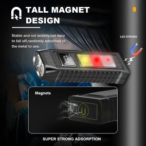 High Power <b>Flashlight</b> Mini LED USB Rechargeable Tactical <b>Flashlight</b> with Strong Magnet Outdoor Portable Emergency Lighting <b>Torch</b> - Product Image 5