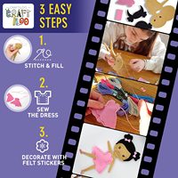 Fournitures amusantes et éducatives pour débutants, ensemble de ballerines féeriques en feutre pour enfants, kit de couture pour filles