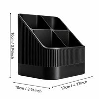 Organisateur de télécommandes en plastique à 4 compartiments compatible TV/DVR/boîtier de câble, plateau de bureau peu encombrant, couleur personnalisable