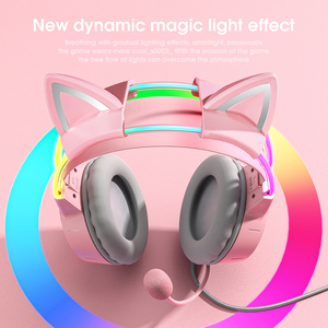 猫耳ゲーミングヘッドホン LEDライト ガールズゲーマー 有線ヘッドセット ステレオゲーム 猫耳イヤホン PCイヤホン マイク付き タブレット <span class=keywords><strong>PS4</strong></span> PS5対応 - Product Image 6
