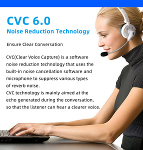 New Arrival New Arrival wireless Blue tooth Business Headphone with Microphone for call center and trucker driver - Product Image 3