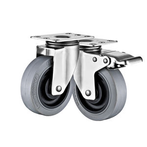 3 "4" 5 "mittelschwerer Edelstahl-drehbarer anti statischer TPR-Nachlauf Industrie wagen ESD-Rad rollen - Product Image 3