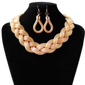 <span class=keywords><strong>Rellecona</strong></span> Dệt Thiết Kế Đa Màu Vòng Cổ, Bông Tai Trang Sức Set - Product Image 3