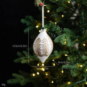 Decoraciones Navideñas: Bolas de Vidrio Francés Blancas de Alta Gama, Bolas de Vidrio Pintadas de Colores, Adornos para Árboles de Navidad - Product Image 5