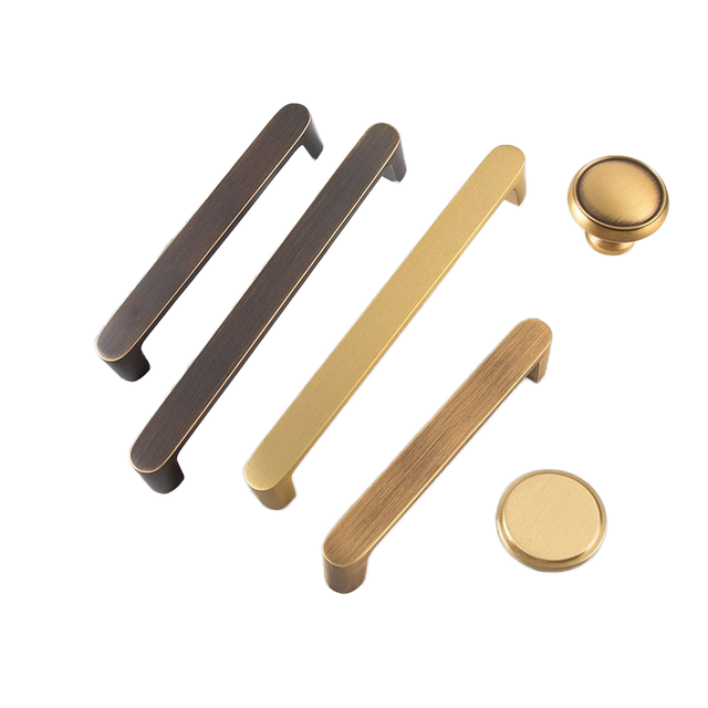 Factory Supply Modern Solid Brass Handles Durable Eco-Friendly Golden Cabinet & Wardrobe Pulls for Hotel Minimalist Interiors
