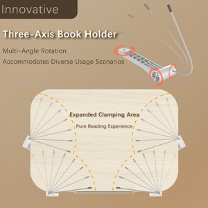 Boneruy R31 Walnut gỗ đọc đứng 360 độ xoay tự nhiên bằng gỗ Kệ sách có thể điều chỉnh gấp bookends cho văn phòng nhà - Product Image 3