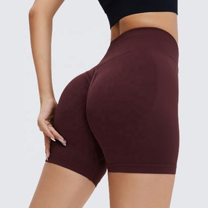 MS0111 Pantalones Cortos con Logo Personalizado para Mujer, Medias Deportivas sin Costuras para Yoga, Gimnasio, Fitness, Levantamiento de Glúteos - Product Image 6