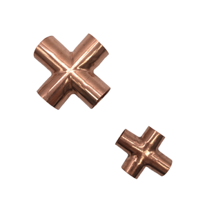 Raccords en cuivre en gros croix 7/8in 4 voies plomberie <span class=keywords><strong>gaz</strong></span> eau huile tuyau fin alimentation égale - Product Image 3