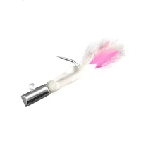 Feather Lead Jig Hook Jigging Großwild Hai Hirschleder Thunfisch haken ohne Barb Angel köder