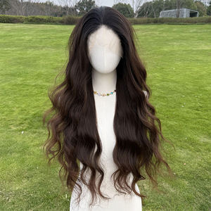 2025 caldo 26 pollici biondo nero tubo dritto parrucche anteriori per le signore acconciatura naturale trasparente seta onda diritta SM9865 - Product Image 1