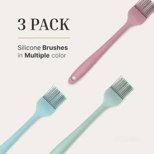 Heat Resistant Eco-Friendly <b>Silicone</b> Pastry <b>Baking</b> & Oil Brush with Handle Dishwasher Safe for Home Kitchen Use - Product Image 2