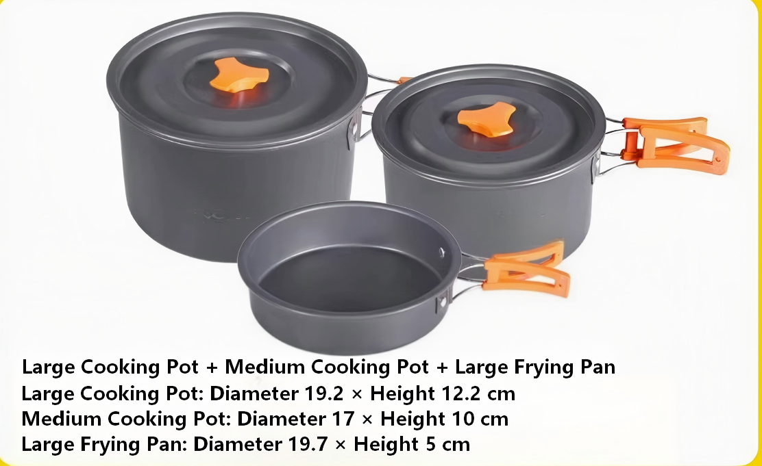 4to5P Frying & Boiling Set(Med+Lg Pot+Lg Pan)