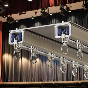 Heavy-Duty 2.0 mét Hợp kim nhôm Rèm theo dõi Đôi Phong Cách thiết kế cho trang trí nội thất đường sắt rèm cửa sổ cho khách sạn - Product Image 1