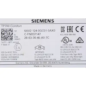 Songwei Cnc 6av21240gc010ax0 Siemens Simatic Hmi Tp700 Comfortpaneel 7 "Breedbeeld Tft Display 6av2124-0gc01-0ax0