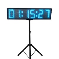 Jhering 6 inci 6 Digit besar olahraga luar ruangan Timer tampilan LED stopwatch maraton jam balap