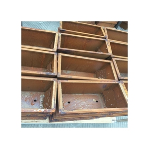 Pots rectangulaires de couleur métallique pour fleurs, boîte de plantation en acier Corten, aliments de haute qualité - Product Image 1