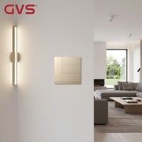 Interrupteur mural intelligent Gvs Knx Waltz 4Gang 4 voies 8 touches IPS pour rideaux, éclairage et contrôle de scènes, bouton poussoir pour domotique