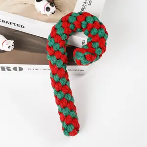 Игрушка для домашних животных, Рождественский подарочный набор, для чистки зубов собак, хлопчатобумажная веревка, игрушка для собак