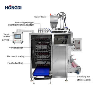 Machine d'emballage automatique haute performance 6 voies à scellage 4 côtés pour films liquides et plastiques, remplisseuse de sachets pour bain de bouche, café, miel - Product Image 3