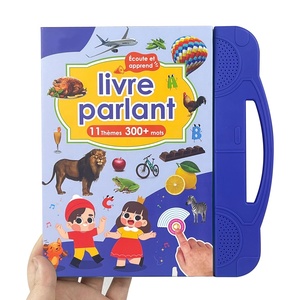 Livre électronique éducatif pour enfants, machine d'apprentissage Montessori, livre parlant <span class=keywords><strong>anglais</strong></span> et <span class=keywords><strong>français</strong></span>, livre sonore à lecture par points - Product Image 1