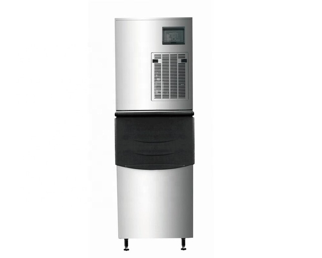 Commercial Modular Stainless Steel Moon Shape Crescent Clear Ice Machine Ice Maker for Cold Drinks with Ice Bin Storage