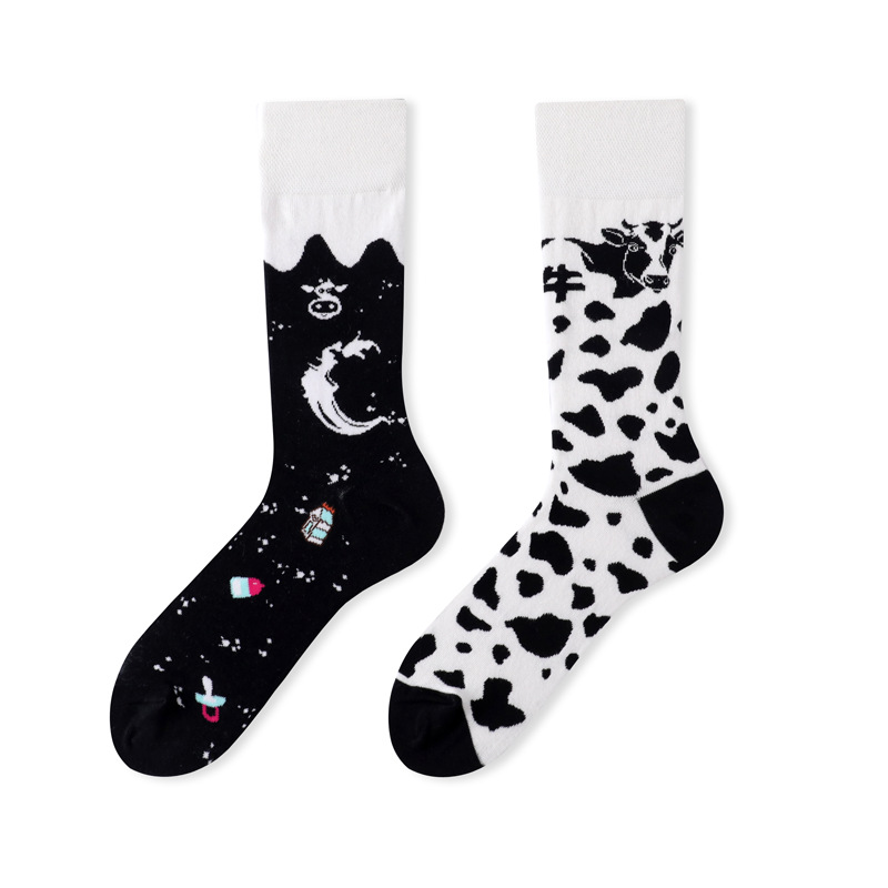 OEM Ab Contrast Cartoon Novelty Women Crew Socks Creativity Custom Design Socks