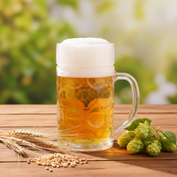 Chope à bière classique en plastique PS de 500 ml, motif damassé, vierge pour sublimation, avec poignée, logo personnalisé pour fêtes, bars, usage domestique, eau, vin