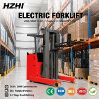 Nouveau chariot élévateur à fourche HZ Stacker |   Utilisation dans les restaurants et le commerce de détail |   Hauteur de levage de 10 m |   Variateur de vitesse 48V Lithium-Ion |   Portée de 200 mm