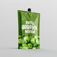 Op maat gemaakte aluminiumfolie verpakkingen navulbare vloeibare fruitsap plastic tuitzakjes voor dranken