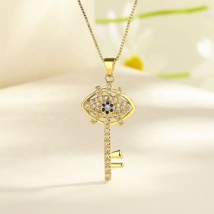 Collar con Colgante de Circonita Cúbica Aaa, Chapado en Oro de 18K, Joyería Religiosa de Moda para Mujer, Venta al Por Mayor - Product Image 3