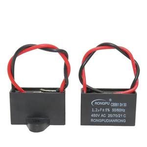 Condensateur de démarrage de ventilateur <span class=keywords><strong>CBB61</strong></span> 1.2/1.5/1.8/2/2.5/3/4/5/6/7UF, diélectrique en papier, pour ventilateur de plafond et hotte aspirante <span class=keywords><strong>450V</strong></span> - Product Image 1