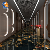 Carreaux d'intérieur en porcelaine Sinray Villa - Carreaux de salle de bain imitation pierre modernes, antibactériens, antidérapants, surface brillante, 9 mm