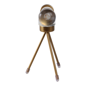 Scultura decorativa a forma di telescopio in acrilico e metallo per soggiorno, ufficio, mensola o tavolino da caffè - Product Image 3