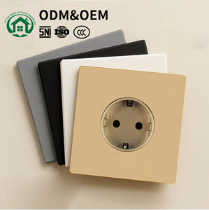 El enchufe de pared de latón blanco combina latón amarillo duradero para una conexión de energía fiable y elegante en cualquier habitación. - Product Image 2