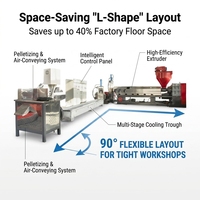 Machine d'extrusion de plastique PP PE pour le recyclage et la granulation des films et des morceaux de déchets