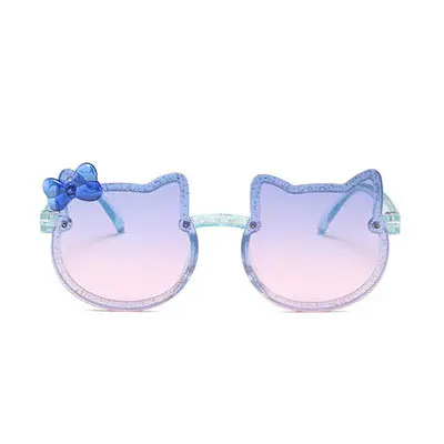 Nette Katze Spiegel personal isierte Bogen Kinder Sonnenbrille süße Jungen und Mädchen Sonnenbrille