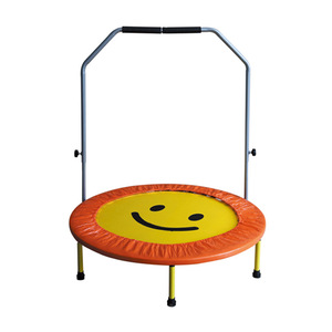 Trampolín Infantil con Barandillas, Redondo, Amarillo, 36 Pulgadas, Seguro para Entrenamiento Muscular de Extremidades Inferiores y Ejercicios de Equilibrio - Product Image 2