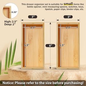 Tre nhà bếp ngăn kéo tổ chức thiết lập cho lớn và nhỏ đồ dùng đa-sử dụng hộp lưu trữ đồ trang sức dao kéo Khay ngăn kéo rác - Product Image 6