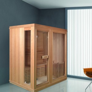El <span class=keywords><strong>baño</strong></span> en casa cuenta con una <span class=keywords><strong>sauna</strong></span> tradicional portátil de infrarrojos con ozono y <span class=keywords><strong>baño</strong></span> de vapor, hecha de madera de hemlock y álamo. - Product Image 3