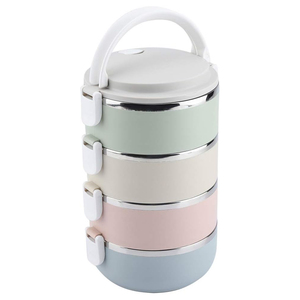 Stainless Steel <b>Insulated</b> Foldable Bento <b>Lunch</b> <b>Box</b> for Kids Students & Adults-over 3-Tier Eco-Friendly Tiffin <b>Box</b> - Product Image 1