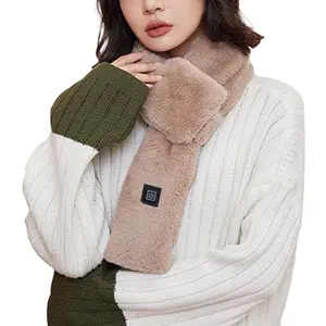 Sidiou Group Новый женский теплый шарф с USB, зимний шейный платок, плюшевый воротник, теплые шарфы, Флисовый Шарф для шеи, умный теплый шарф